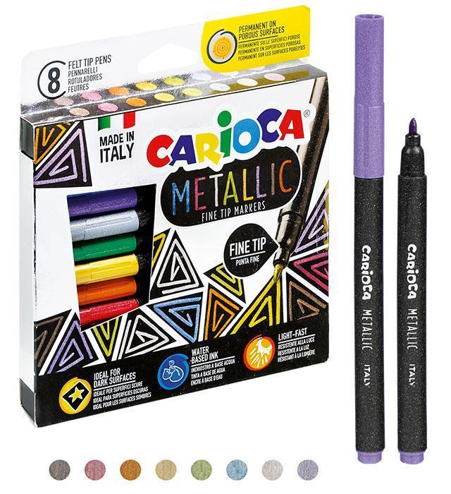 Carioca Metallic Wax Crayons 43163 (Set 8)